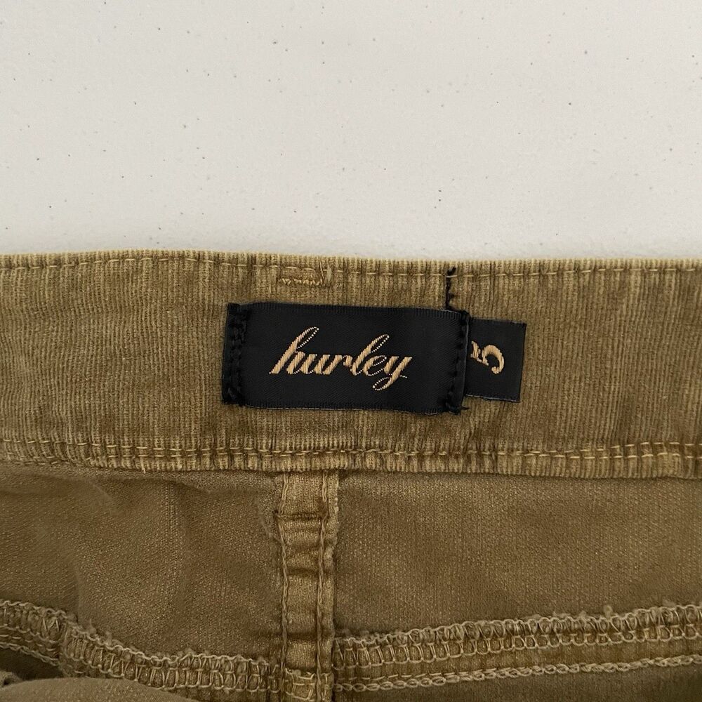 Vintage Hurley y2k 2000's Micro Mini Skirt Low-Rise Corduroy Green Junior's 5 - Picture 7 of 12